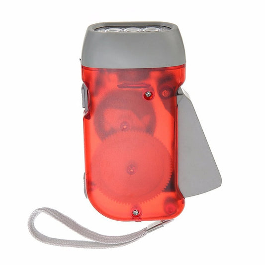 Linterna LED con dínamo de presión manual, linterna de cuerda con manivela, luz de antorcha, lámpara de Camping con prensa manual para emergencias