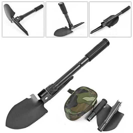 Pala de ingeniero, pala militar, Multifu para exteriores, pala para acampar al aire libre, equipo para exteriores, pala de ingeniero de supervivencia con brújula