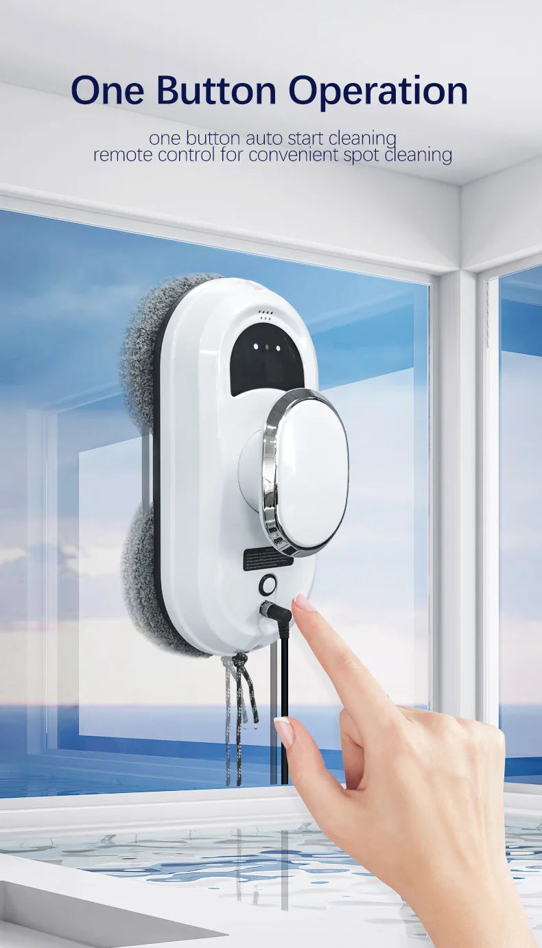 Robot aspirador inteligente para limpieza de ventanas, limpiador de ventanas eléctrico, Limpiacristales, Control remoto para el hogar