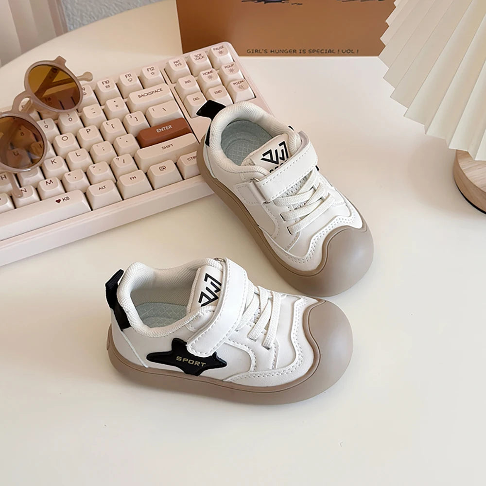 Zapatos deportivos de otoño para niños, zapatillas de deporte de moda para niño y niña, zapatillas ergonómicas de suela blanda para chico, zapatos para niño 2025