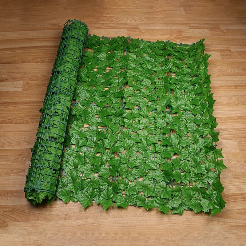 Paneles de valla de hojas verdes artificiales de 1M/3M, pantalla de valla de privacidad falsa para decoración del hogar, jardín y balcón al aire libre