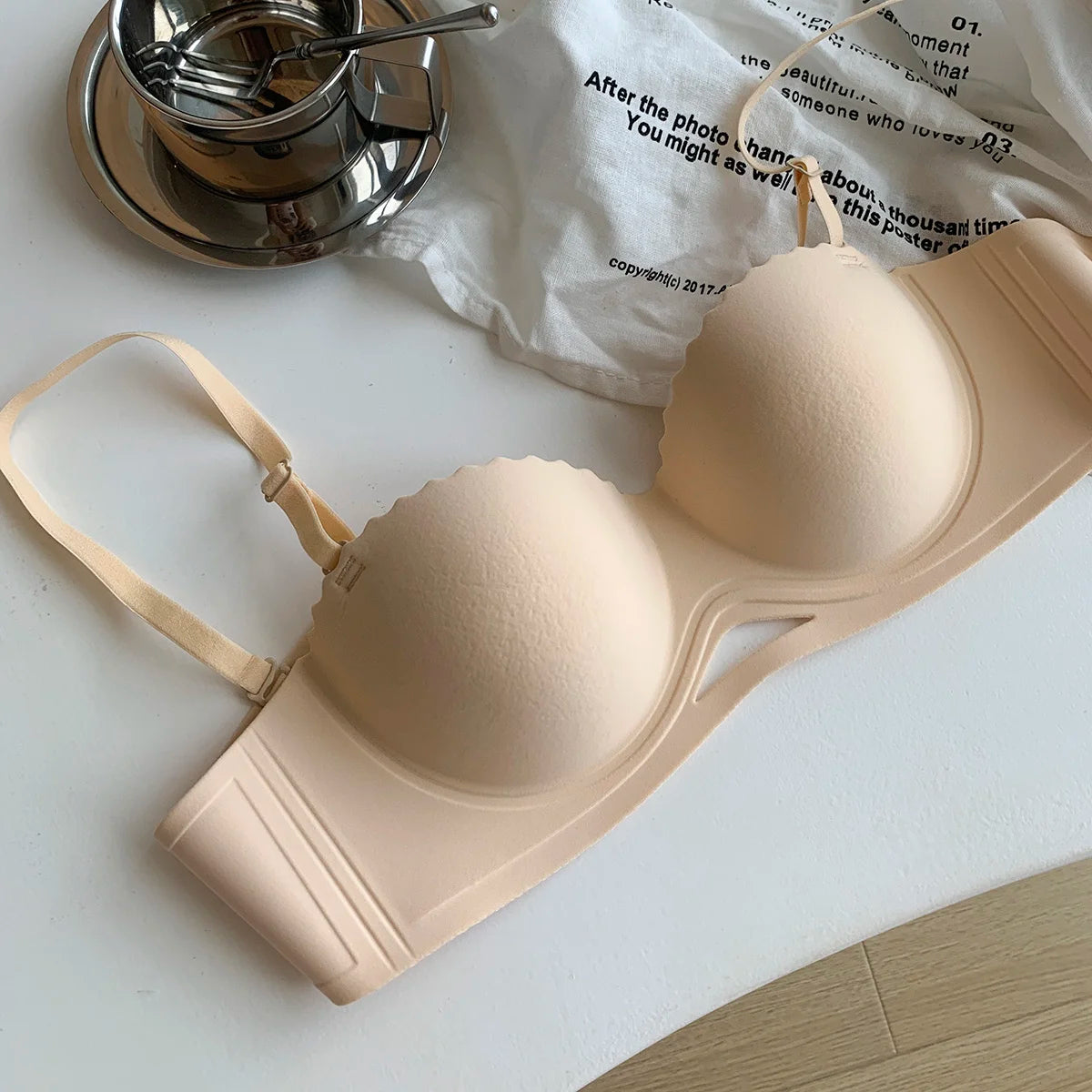 Sujetador sin costuras para mujer, ropa interior push-up con correas desmontables, sujetadores para pechos pequeños, lencería íntima Sexy para mujer