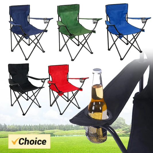 Silla plegable para exteriores, silla de Camping con portabotellas, sillas de tela Oxford para Picnic, sillas portÃ¡tiles para pesca en la playa, silla para exteriores