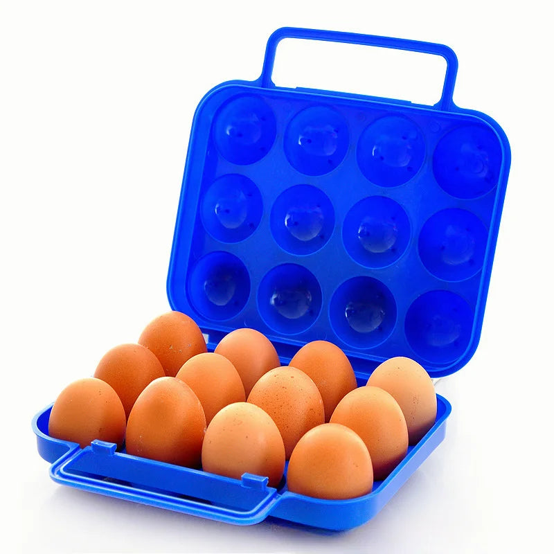 Caja de almacenamiento de huevos con rejilla 2/4/6/12, contenedor portÃ¡til para huevos para acampar al aire libre, caja para huevos de Picnic, estuche organizador de cocina