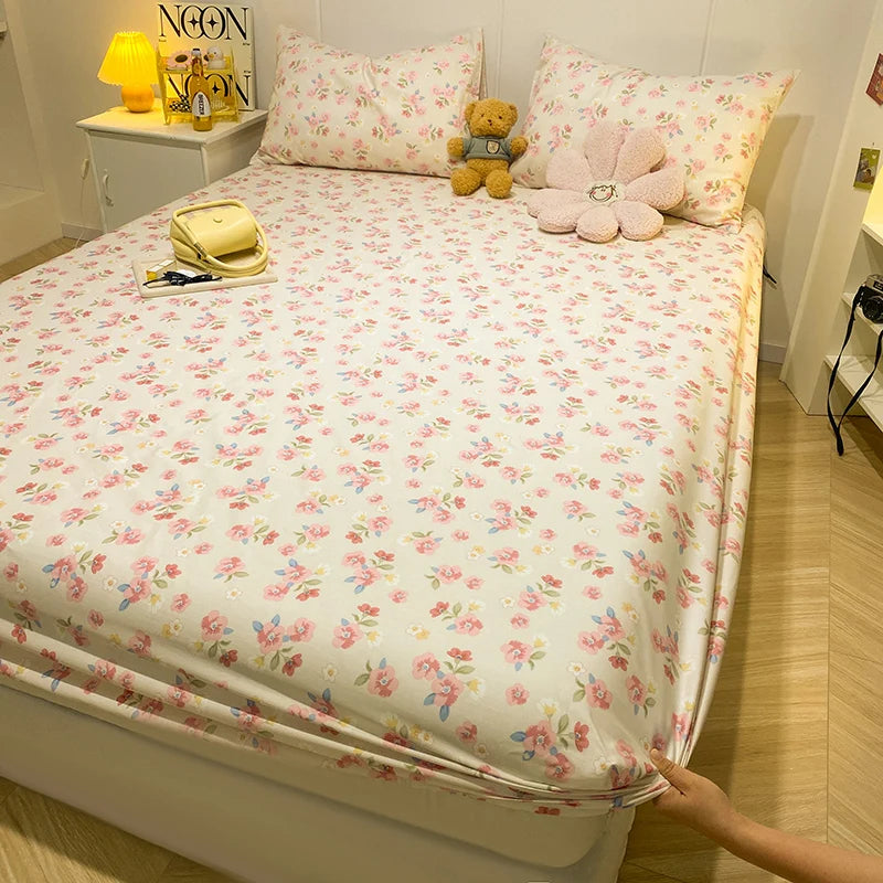 Bonenjoy-sábana bajera de algodón puro con estampado de dibujos animados de coche, funda de cama elástica, Sábana inferior individual, tamaño Queen, sin funda de almohada, 1 unidad