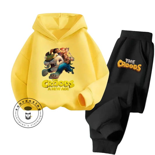 The Croods-Sudadera de manga larga con capucha para niÃƒÂ±os y niÃƒÂ±as, chÃƒÂ¡ndal de estilo callejero, Hip Hop, barato y cÃƒÂ³modo, 2024
