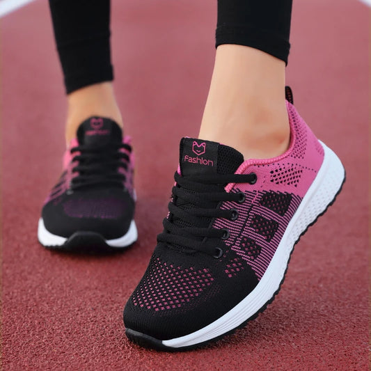 2024 zapatos deportivos para mujer, zapatillas de plataforma a la moda, zapatos planos para correr para primavera e invierno para mujer