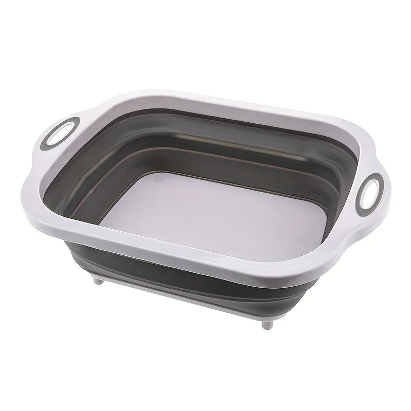 1 lavabo portátil que ahorra espacio con fregadero incorporado y función de almacenamiento: perfecto para acampar al aire libre, viajar y uso doméstico.