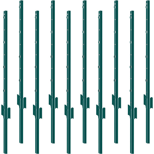 VEVOR Poste de valla Poste en T Postes de valla de metal de alta resistencia Estacas de valla de acero resistentes para jardín, patio, césped, granjas y cercas de alambre al aire libre