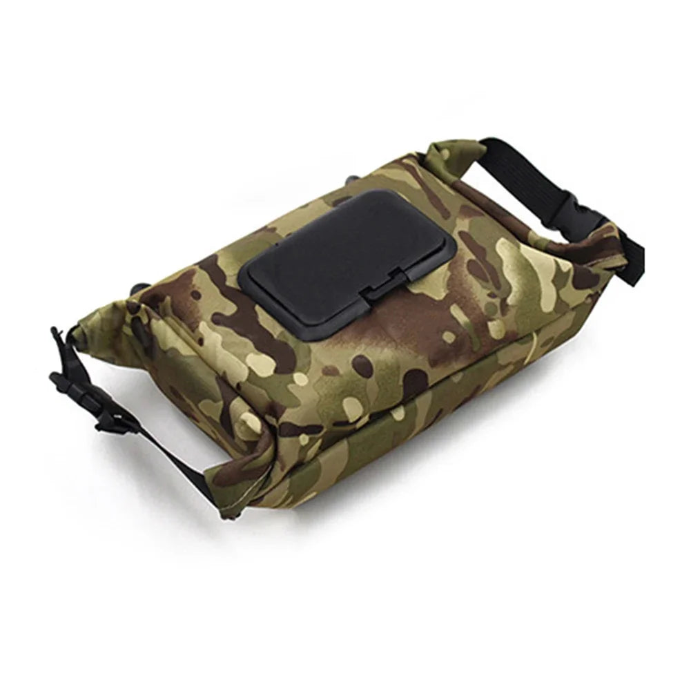 Caja de pañuelos húmedos para exteriores, dispensador de toallitas húmedas de papel de lona, almacenamiento colgante para accesorios de Camping al aire libre