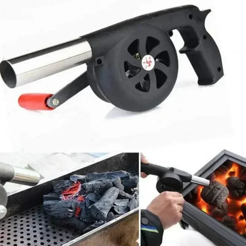 Soplador de mano portátil para exteriores, soplador de combustión de carbón para barbacoa doméstica, herramientas para barbacoa, accesorios para barbacoa y acampada