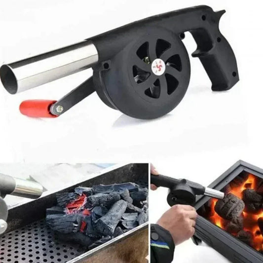 Soplador de mano portátil para exteriores, soplador de combustión de carbón para barbacoa doméstica, herramientas para barbacoa, accesorios para barbacoa y acampada