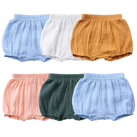 Bloomers de verano de Color sólido para bebés de 0 a 4T, pantalones cortos de algodón para niños pequeños, calzoncillos para niños y niñas recién nacidos, ropa asequible para niños