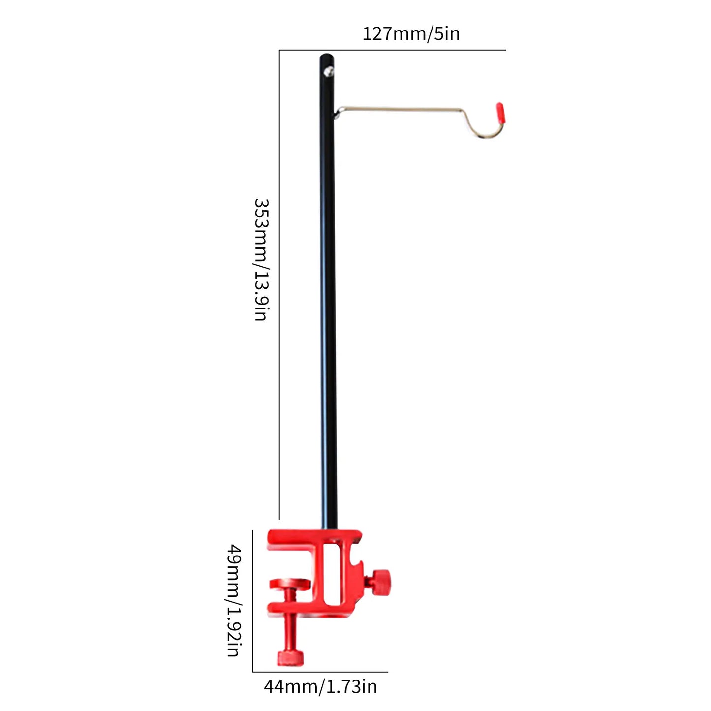 Poste de Luz Portátil para acampar y Clip de escritorio, soporte de aleación de aluminio para exteriores, soporte de luz de campamento de altura ajustable para acampar al aire libre