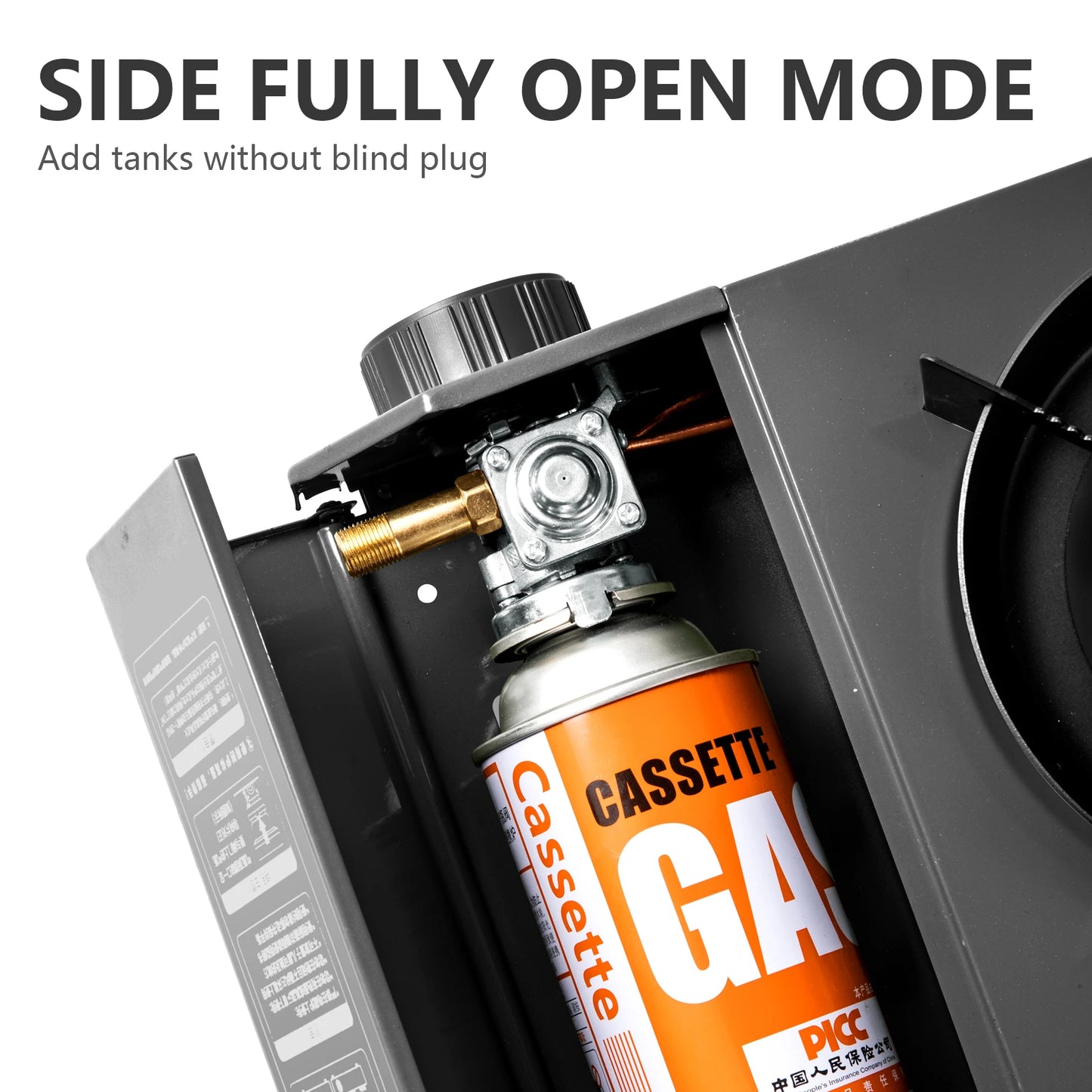 BSWOLF Estufa de gas para acampar, horno de casete portátil de alta potencia de fuego de 5000W, quemador de gas para exteriores para viajes, barbacoa, Picnic
