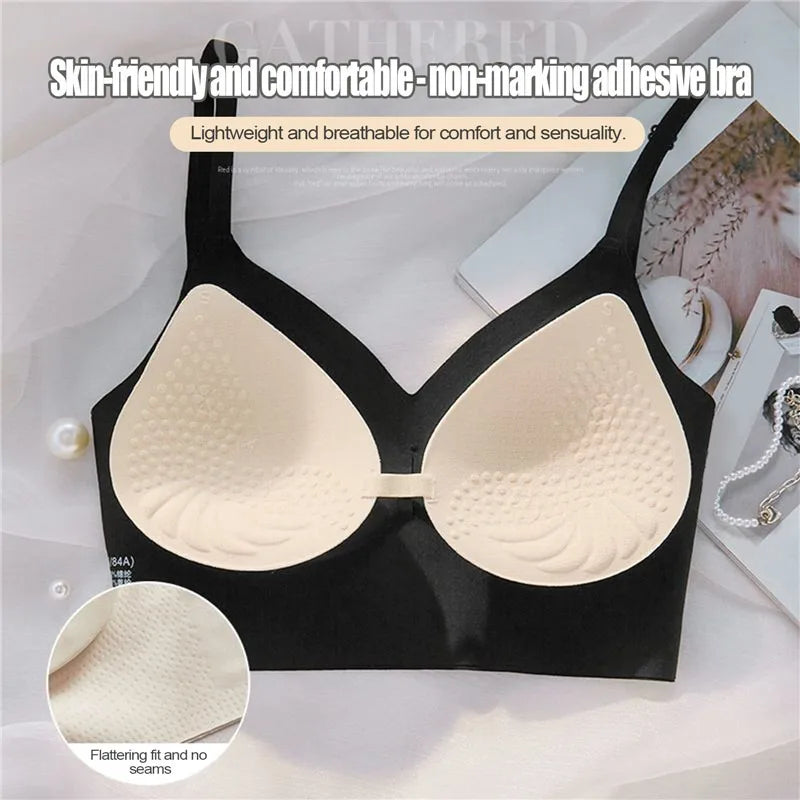 Sujetadores acolchados sin costuras ultrafinos para mujer, ropa interior de seda de hielo, lencería Sexy de pecho pequeño, Push Up, Tops de tubo Sexy, sujetador íntimo