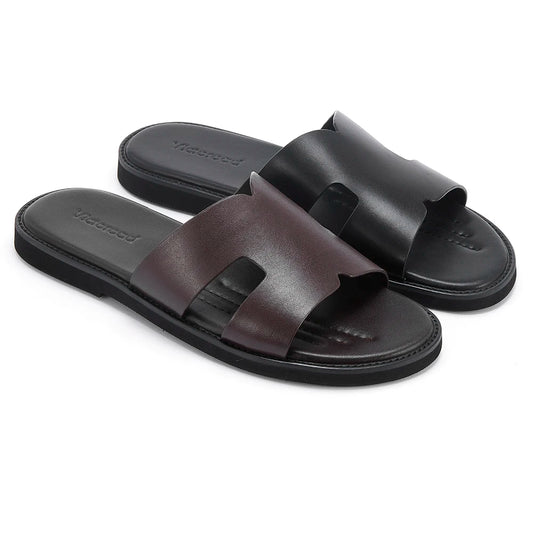 Zapatillas antideslizantes de cuero puro para hombre, suaves y cómodas, de piel de vaca de calidad superior, sandalias elegantes para uso diario, novedad
