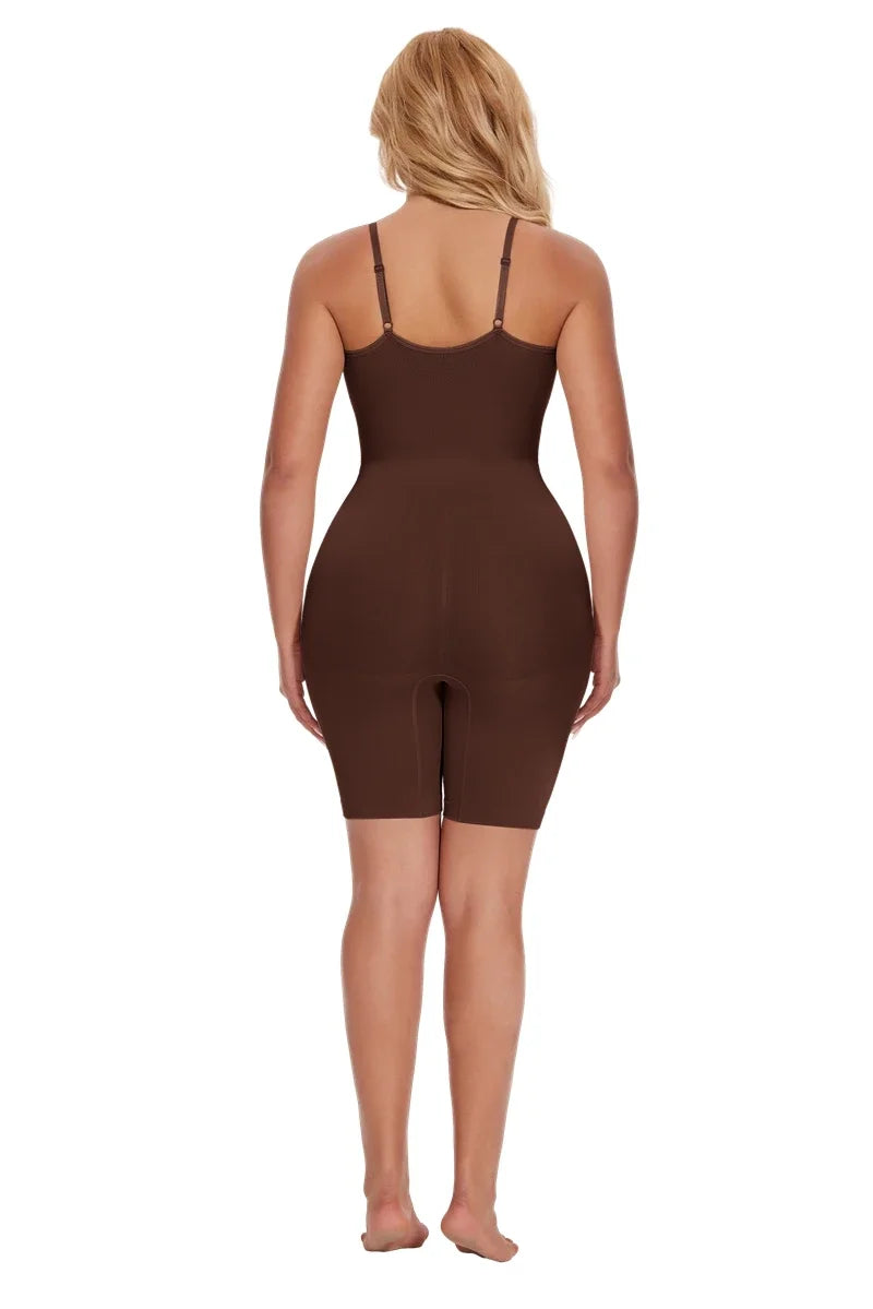 Nuevo Body moldeador para mujer, camiseta sin mangas con Control de barriga, moldeador de cuerpo completo, pantalones cortos antirozaduras, entrenador de cintura adelgazante, levantador de glúteos