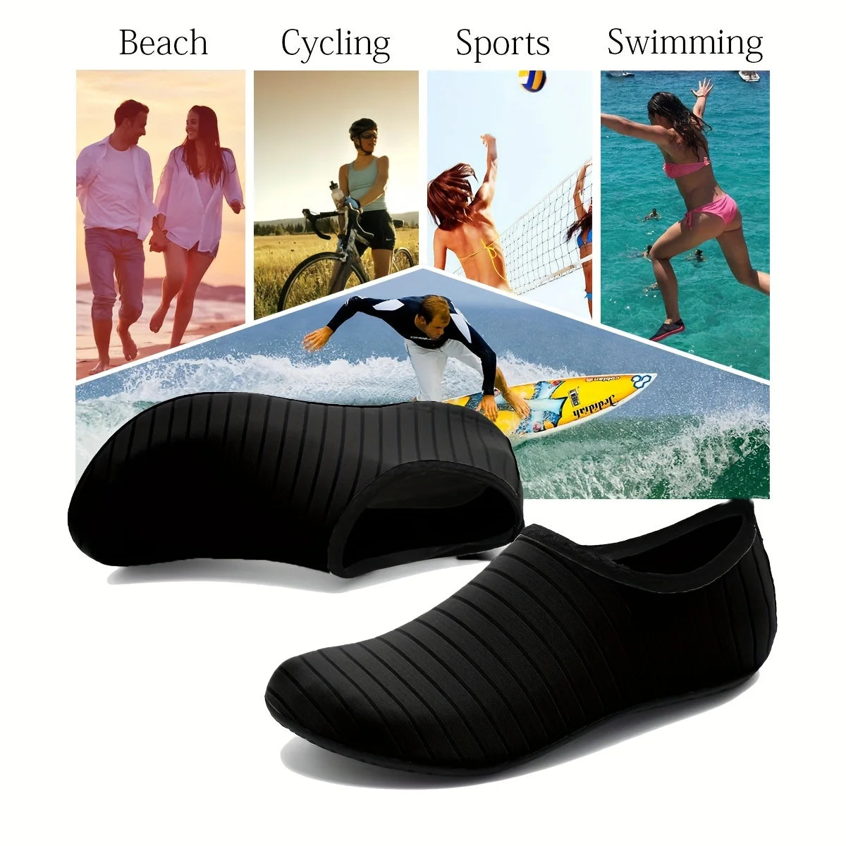 1 par de zapatos de agua para mujer, calcetines descalzos, antideslizantes, de secado rÃ¡pido, para hombre, playa, nataciÃ³n, deportes acuÃ¡ticos