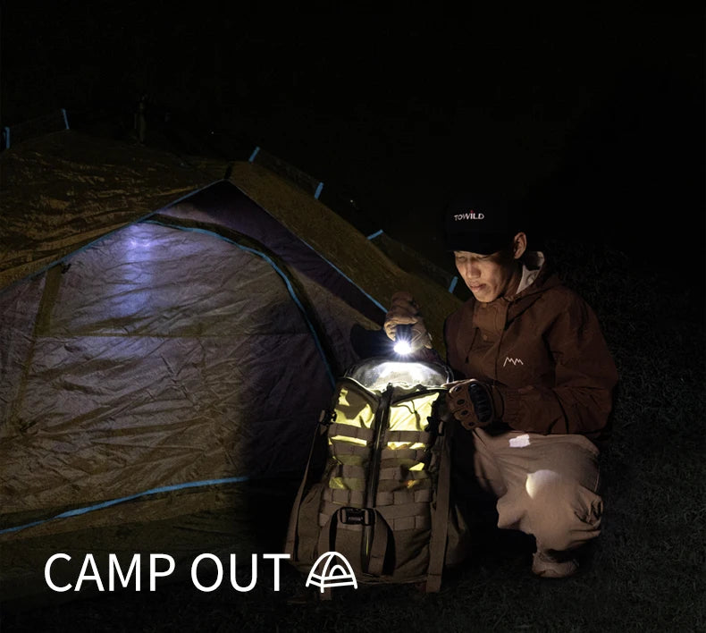 TOWILD BK20 linterna táctica recargable 5100lm linterna Led ultrapotente IPX8 de largo alcance 450m para Camping iluminación exterior