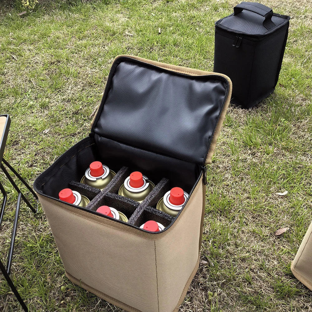 Bolsa de almacenamiento para tanques de Gas para acampar, funda protectora portátil para cilindro de combustible, bolsa de transporte ligera para campamento, anticolisión para cocinar al aire libre