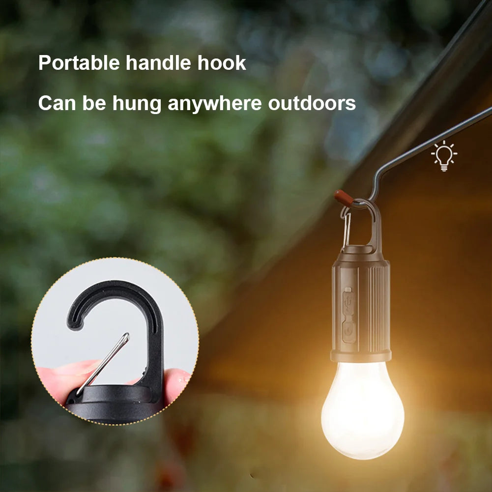 Linterna de iluminación LED con energía Solar, luz de tienda para exteriores con carga USB, impermeable, luz de ambiente para barbacoa, para acampar al aire libre, 2-5 uds.