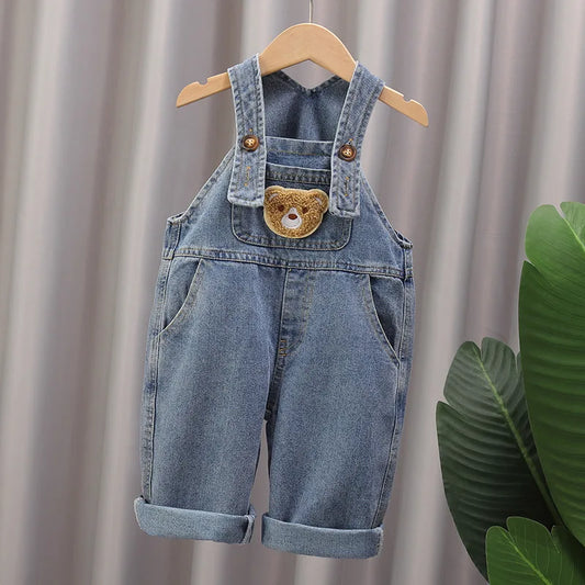 Monos de algodón suave para bebés, pantalones largos de dibujos animados para primavera y otoño, monos informales para niñas, ropa para niños, pantalones con tirantes