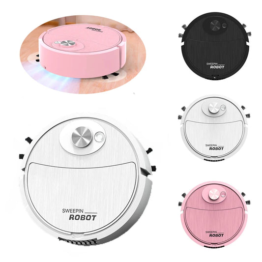 Aspiradora con carga USB, Robot de barrido, máquina de fregona, pelo de mascota, suelo duro, alfombra, aparato de limpieza de succión de barrido inteligente para el hogar