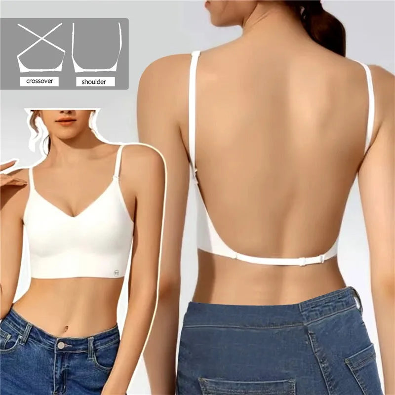 Sujetadores acolchados sin costuras ultrafinos para mujer, ropa interior de seda de hielo, lencería Sexy de pecho pequeño, Push Up, Tops de tubo Sexy, sujetador íntimo
