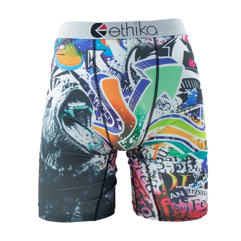 ETHIKA, 1 Uds., ropa interior sexi para hombre, Boxers transpirables para nadar, calzoncillos para hombre de talla grande S-3XL, bañadores para hombre, bragas para hombre, calzoncillos Boxer