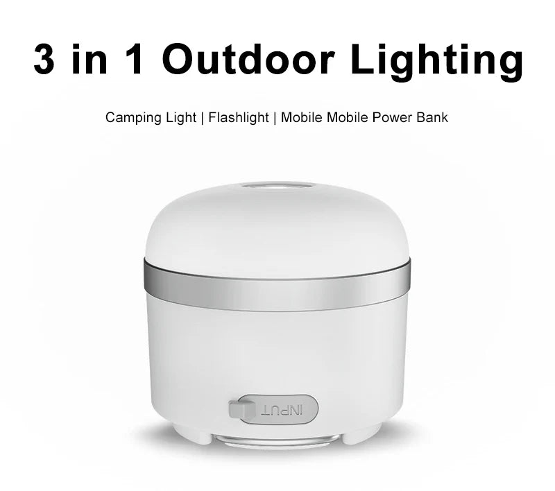 Linterna de Camping portátil, luz de trabajo de emergencia de 660 lúmenes, 4 modos de atenuación, linterna impermeable para exteriores, lámpara de tienda recargable por USB