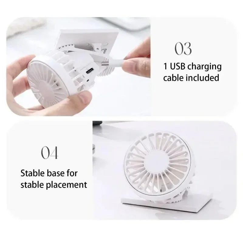 Nuevo ventilador Solar portátil con Clip para sombrero, miniventilador recargable por USB con Clip, ventilador enfriador de aire para verano, senderismo al aire libre, Camping, pesca