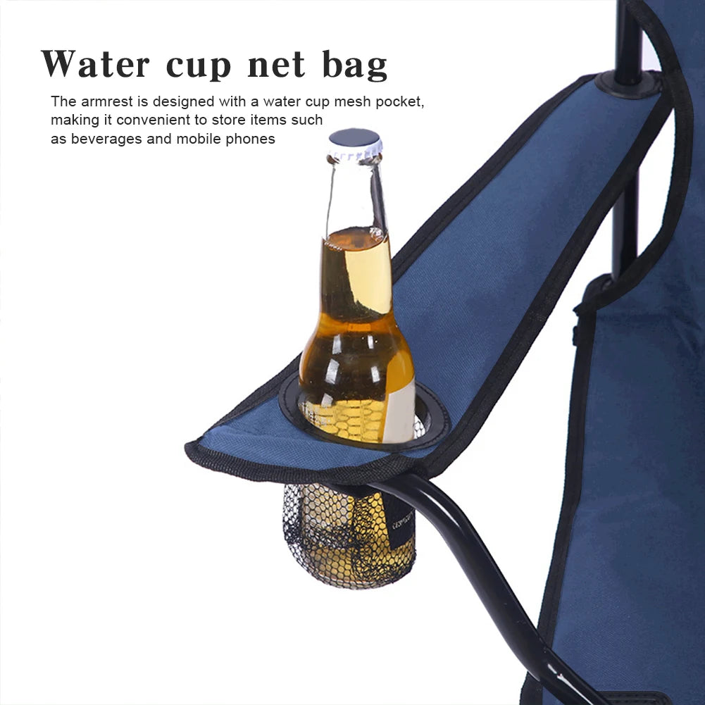 Silla plegable para exteriores, silla de Camping con portabotellas, sillas de tela Oxford para Picnic, sillas portÃ¡tiles para pesca en la playa, silla para exteriores