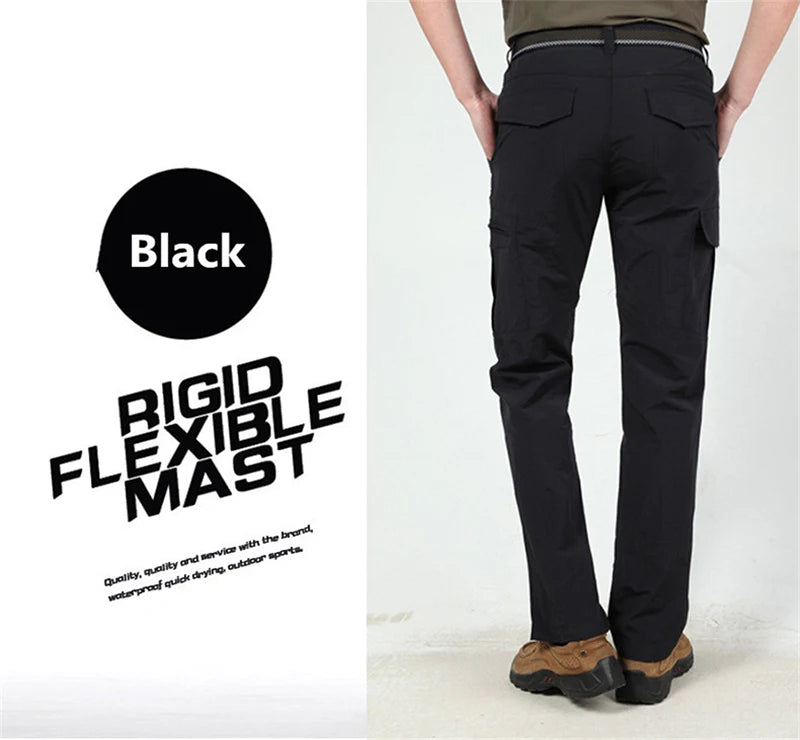 Pantalones tácticos militares Cargo para hombre, pantalones impermeables, pantalones casuales, resistentes al desgaste, con múltiples bolsillos, para senderismo al aire libre, pantalones de trabajo para hombre
