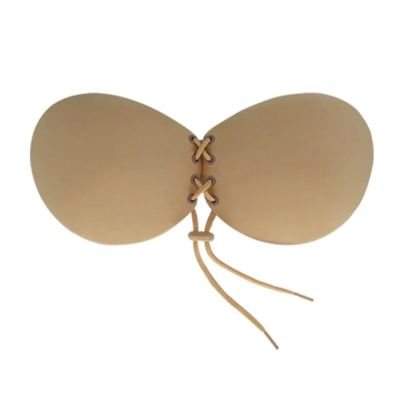 Sujetador Sexy para mujer, Sujetador Invisible de realce, autoadhesivo de silicona, cierre frontal sin costuras, adhesivo, sin espalda, sin tirantes
