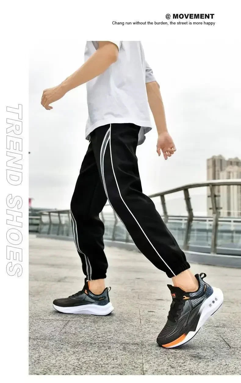 Zapatos para correr y caminar para hombre: zapatillas de tenis con cordones, ligeras, cómodas y transpirables