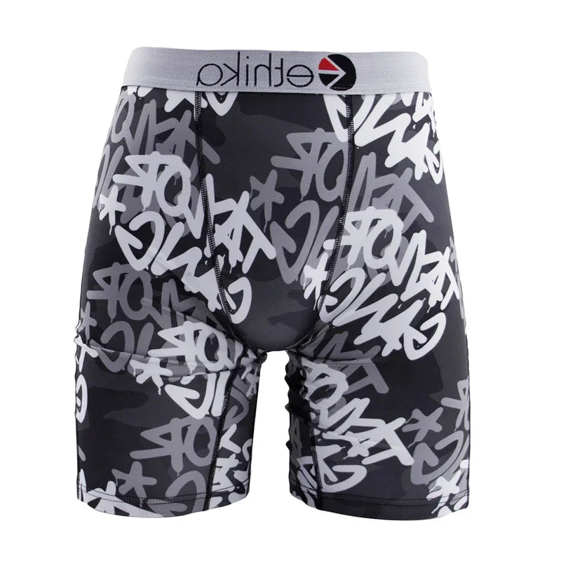 ETHIKA ropa interior 1 Uds. Boxershorts estampados sexis para hombre bañadores transpirables para hombre de talla grande S-3XL calzoncillos de natación para hombre bragas para hombre