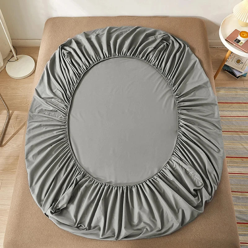 Sábana bajera 100% de algodón con bandas elásticas, fundas de colchón ajustables antideslizantes para cama individual, doble, King y Queen, 140/160/200CM