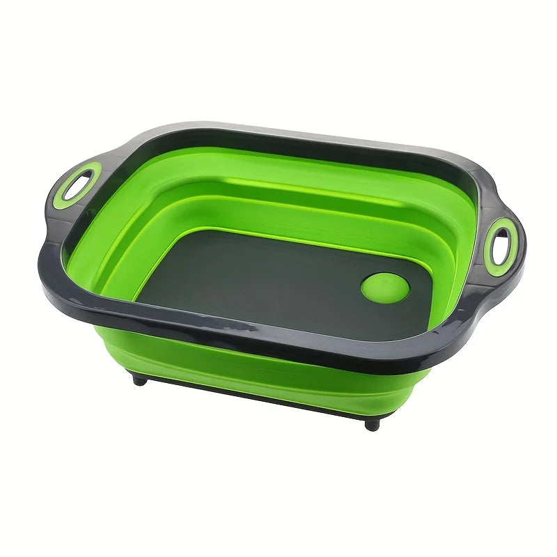 1 lavabo portátil que ahorra espacio con fregadero incorporado y función de almacenamiento: perfecto para acampar al aire libre, viajar y uso doméstico.