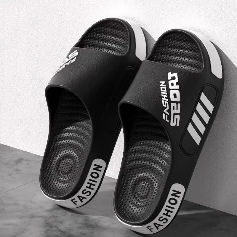 Zapatillas de hombre de talla grande 48-49, Zapatillas de casa de suela plana de verano para mujer y hombre, sandalias de tendencia con punta abierta, zapatos de playa ligeros para parejas