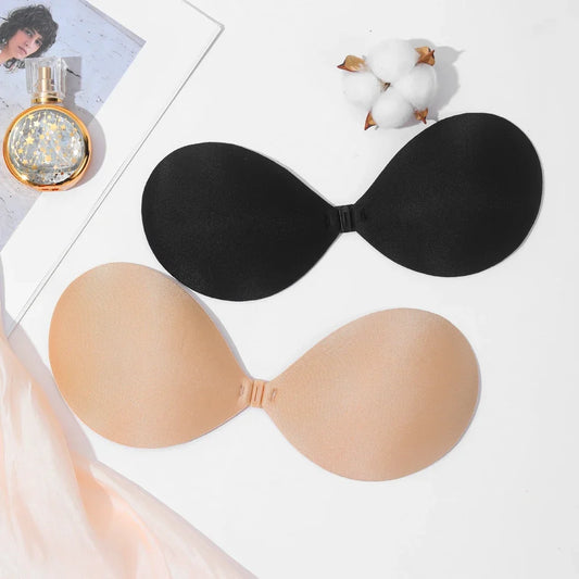 Sujetador Sexy para mujer, Sujetador Invisible de realce, autoadhesivo de silicona, cierre frontal sin costuras, adhesivo, sin espalda, sin tirantes