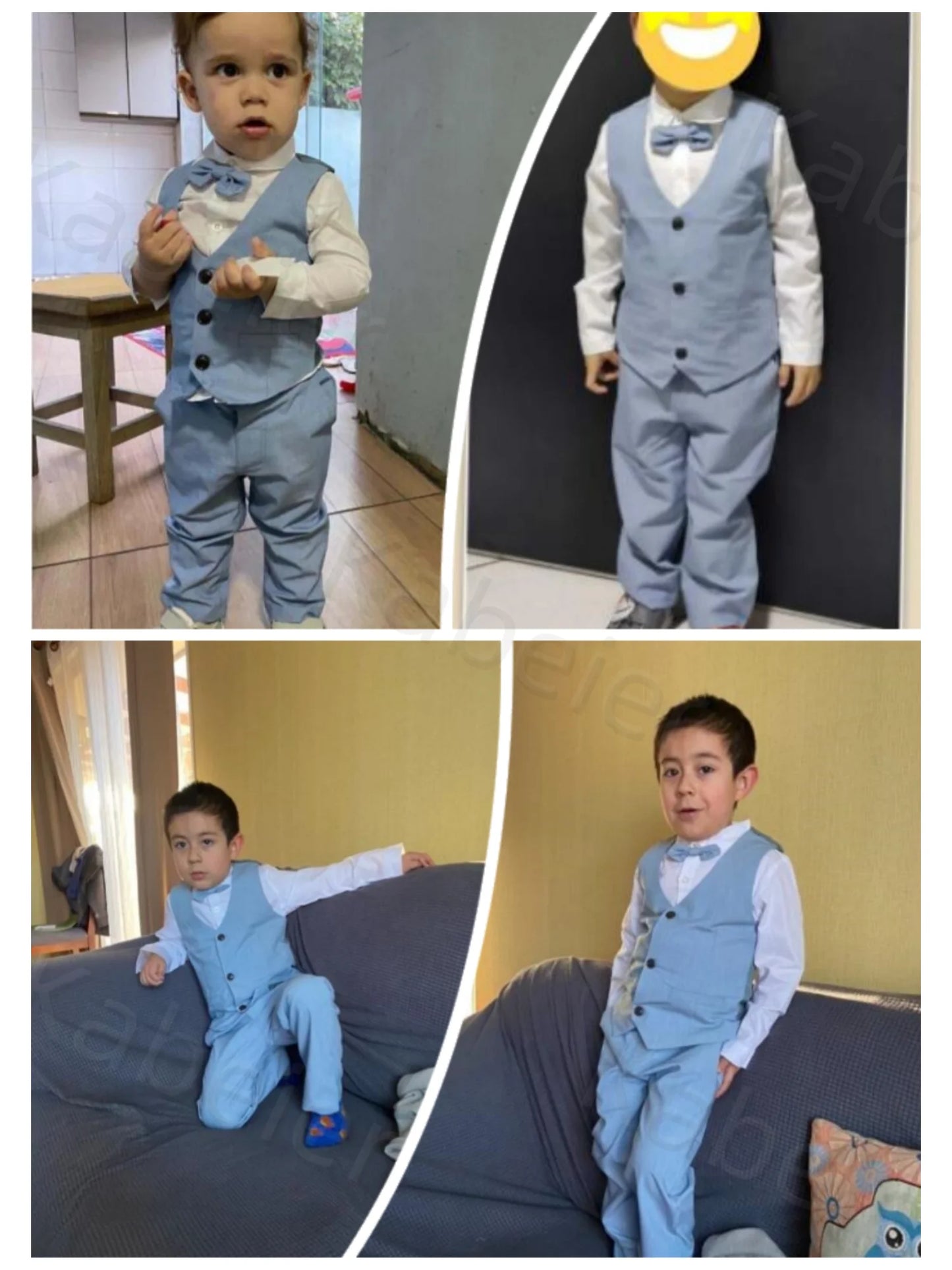 Trajes de caballero disfraz de cumpleaños para niños primavera otoño conjunto de ropa de Boutique chaleco sólido traje niños ropa Formal de algodón