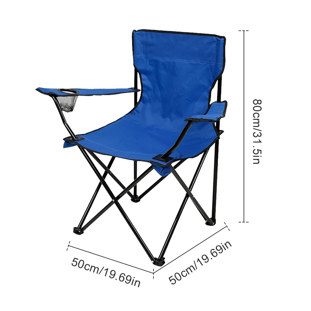 Silla plegable para exteriores, silla de Camping con portabotellas, sillas de tela Oxford para Picnic, sillas portÃ¡tiles para pesca en la playa, silla para exteriores
