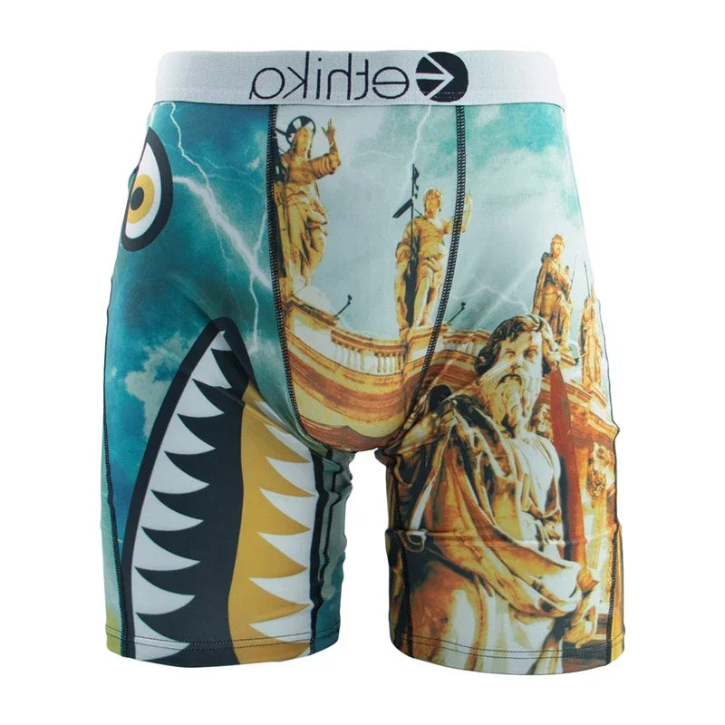 ETHIKA ropa interior 1 Uds. Boxershorts estampados sexis para hombre bañadores transpirables para hombre de talla grande S-3XL calzoncillos de natación para hombre bragas para hombre