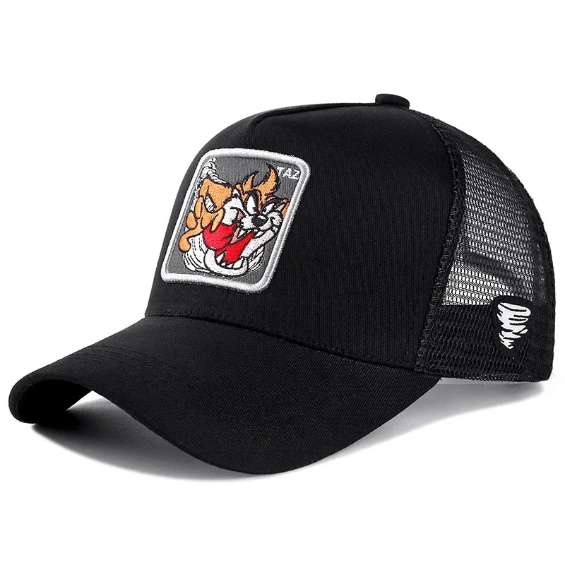 Gorra de bÃ©isbol de algodÃ³n con Cierre trasero de dibujos animados de Anime de marca de alta calidad para hombres y mujeres, gorro de malla de Hip Hop para papÃ¡, gorra de camionero, triangulaciÃ³n de envÃ­os