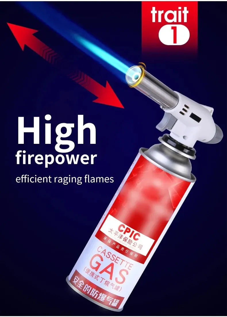 Práctico pistola de llama, quemador de Gas de soldadura, soplete de Gas de llama, pistola de llama para barbacoa, Camping, cocina, equipo de camping