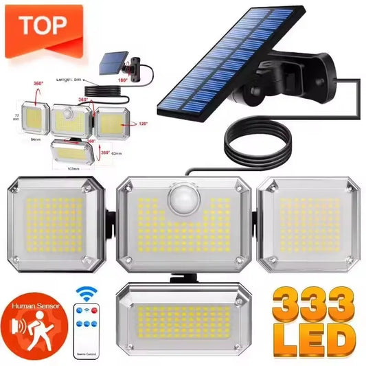 122/333LED luces solares Sensor de movimiento al aire libre inducciÃƒÂ³n humana 3 modos IP65 impermeable energÃƒÂ­a Solar garaje patio lÃƒÂ¡mpara de pared del pasillo