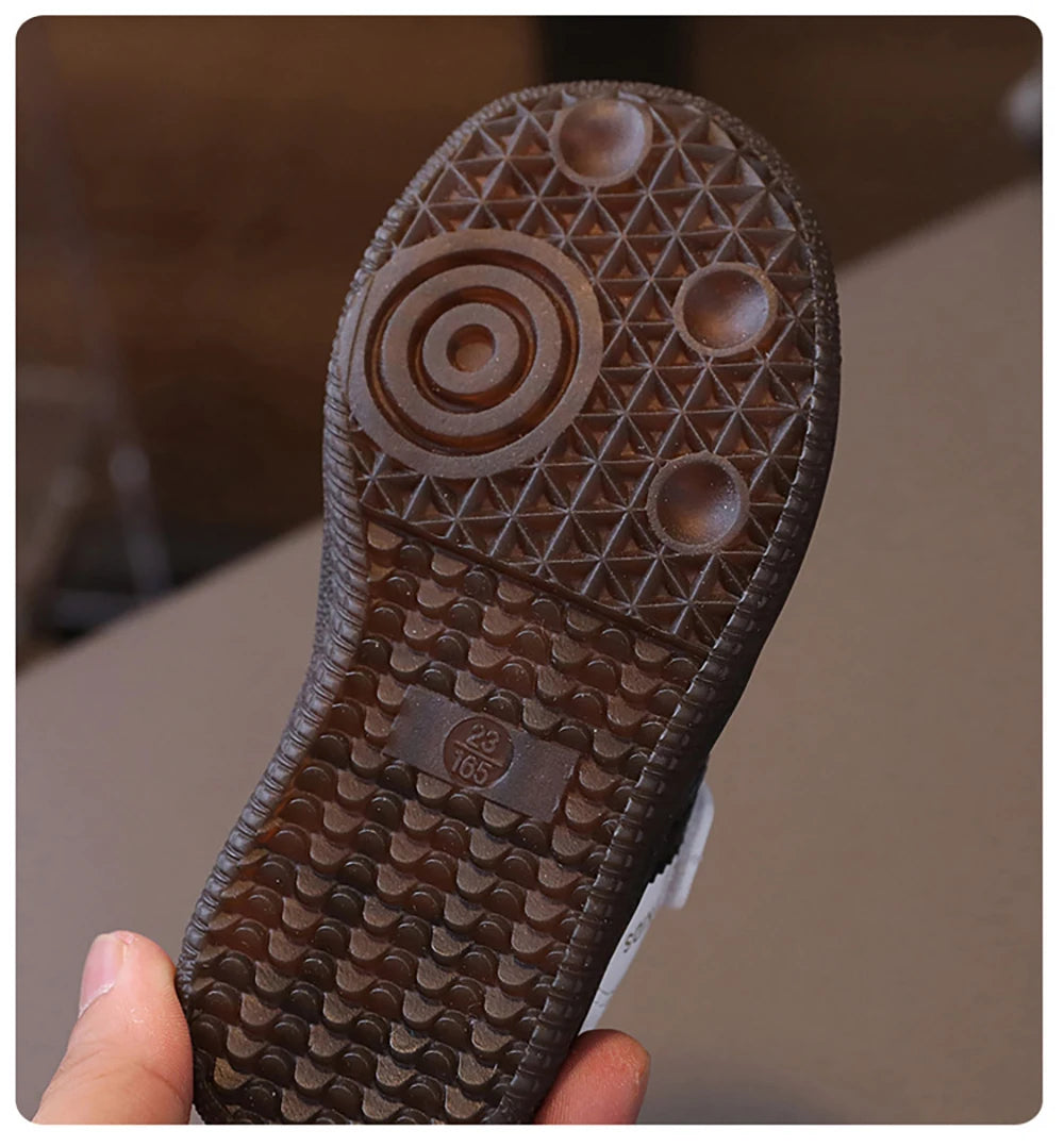 Zapatos deportivos de moda para niños, zapatillas ergonómicas de cuero PU para niños, zapatillas de deporte de suela blanda para niños, zapatillas de tenis para niños y niñas