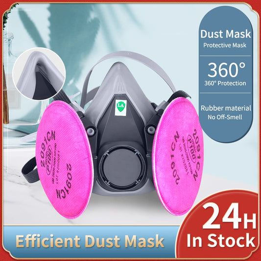 Mascarilla Industrial antipolvo PM2.5, mÃƒÂ¡scara protectora de partÃƒÂ­culas, 6200 de pintura en aerosol, con filtro antipartÃƒÂ­culas, 2091 P100