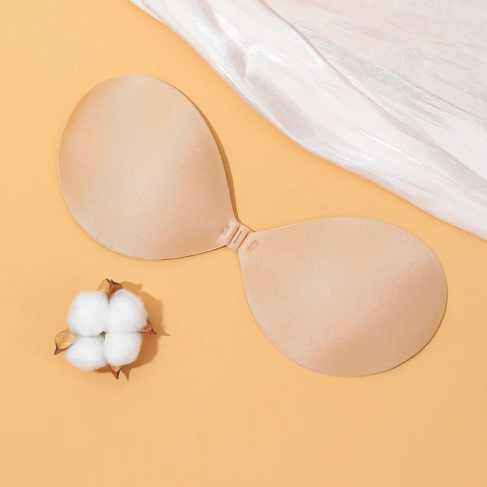 Sujetador Sexy para mujer, Sujetador Invisible de realce, autoadhesivo de silicona, cierre frontal sin costuras, adhesivo, sin espalda, sin tirantes